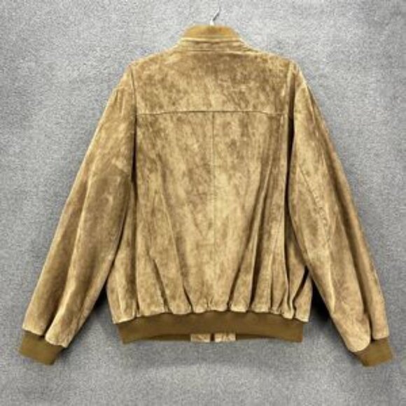 Paul Frederick Jacket Mens Large Brown Suede Leather Bomber full zip pockets - Picture 12 of 15